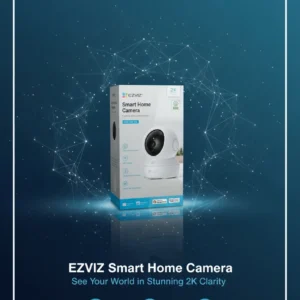 The EZVIZ H6c Pro 2K⁺ Dual Lens Wi-Fi PTZ Camera brings next-level indoor security with crystal-clear 2K⁺ resolution, auto-zoom tracking, and intelligent detection features. Designed for modern homes and smart offices, this camera offers panoramic coverage, smart motion alerts, and privacy-focused controls, ensuring both safety and peace of mind.
